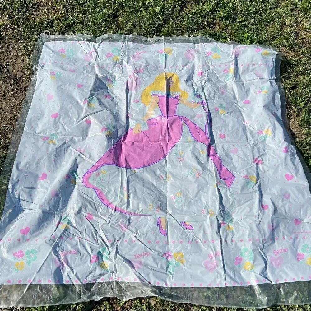 Vintage Barbie 1997 Plastic Shower Curtain